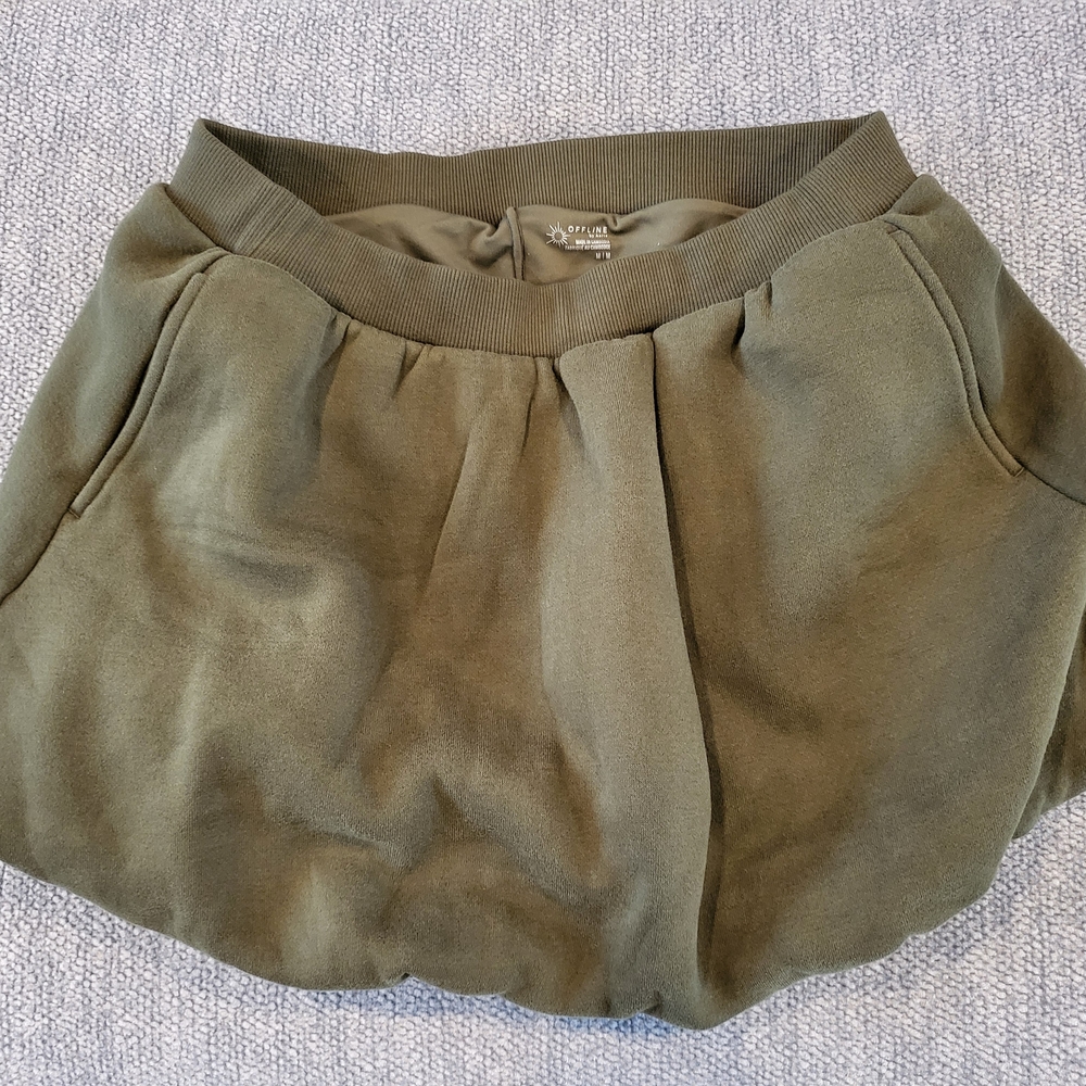 Aerie Forest Green Skater Skirt
